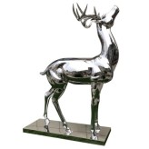 不锈钢动物雕塑 不锈钢仿真鹿镜面鹿 304不锈钢创意鹿雕塑